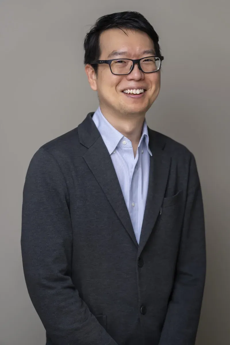 Dr Kenneth Lee as a friendly brick figure