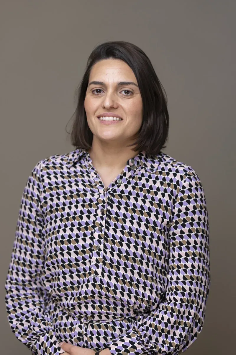 Paola Lopez Rodriguez as a friendly brick figure