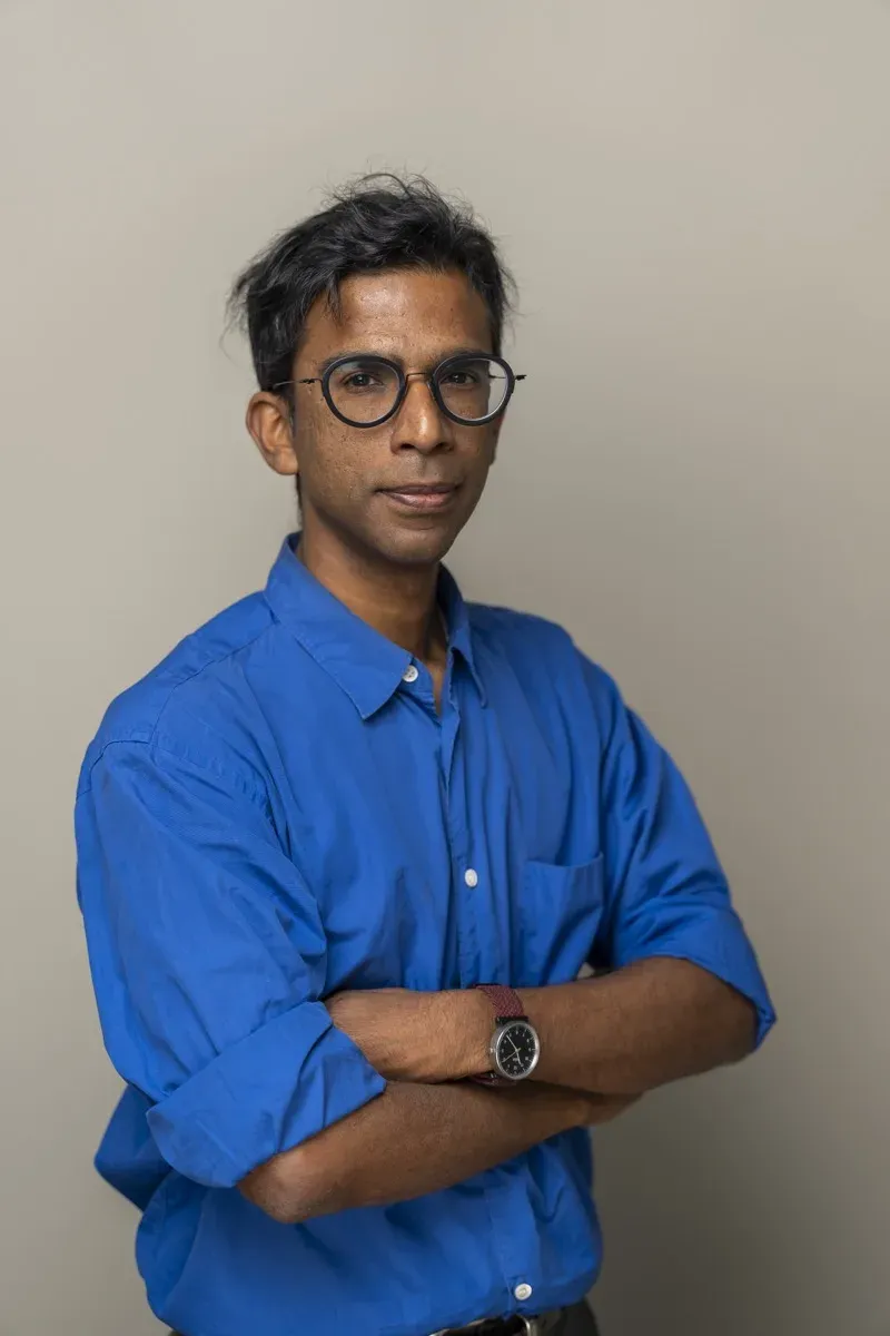 Dr Sam Ponnuthurai as a friendly brick figure